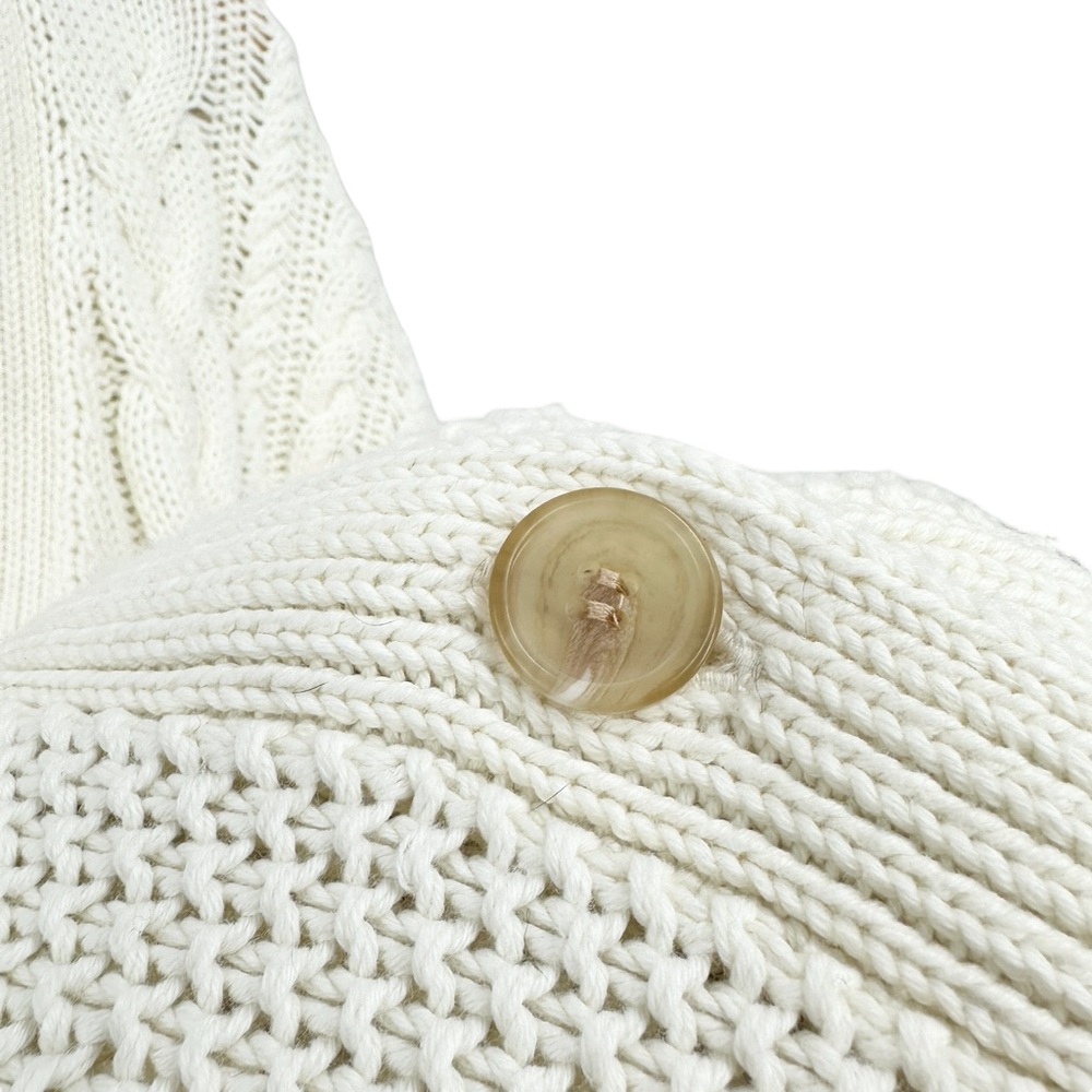 JENNI KAYNE Cardigan Sweater Cable Cocoon Ivory - Picture 5 of 9